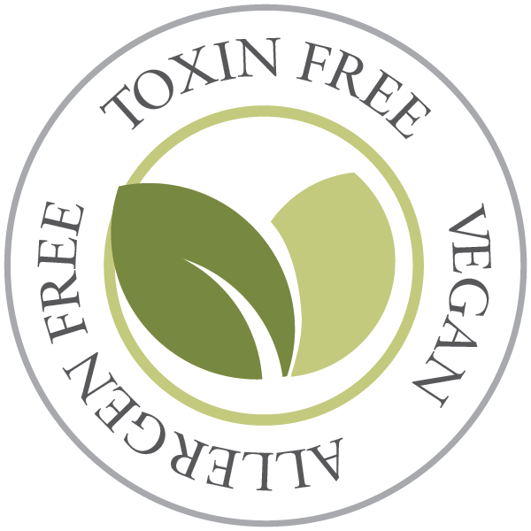 basq leaf logo: toxin, allergen free and vegan