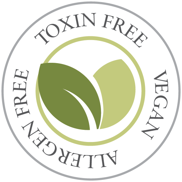 basq leaf logo: toxin, allergen free and vegan